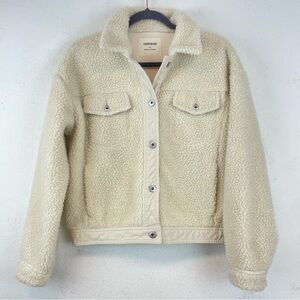 Goodthreads Women’s Sherpa Bomber Crop Jacket Size S